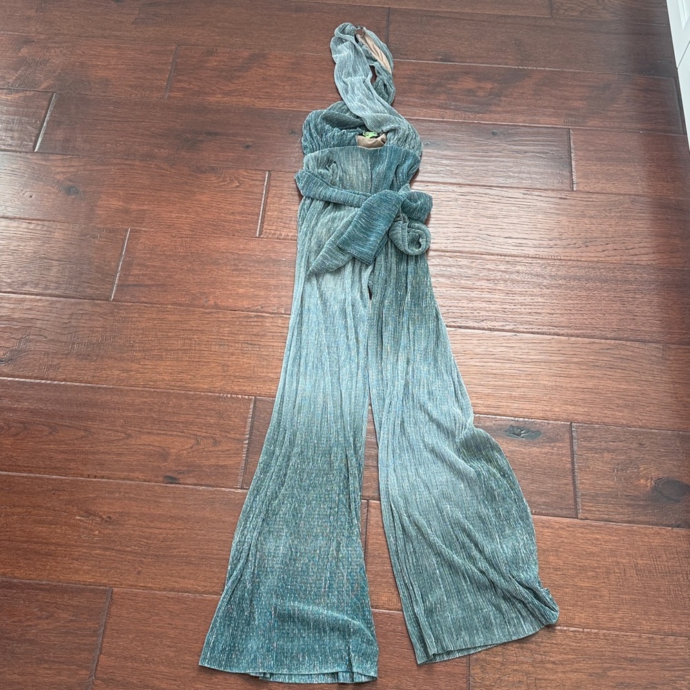 Pat Bo Blue-Green Jumpsuit